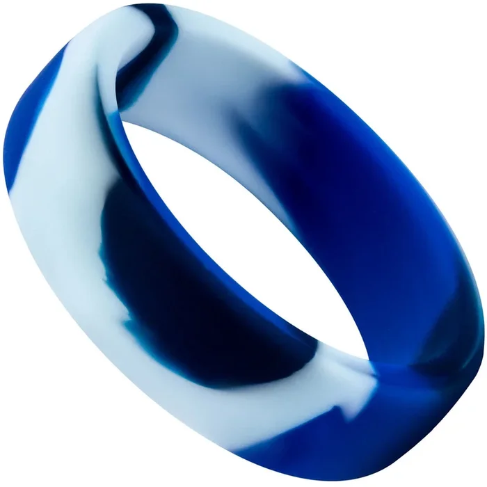Performance Silicone Camo Cock Ring By Blush Novelties – Blue Camouflage