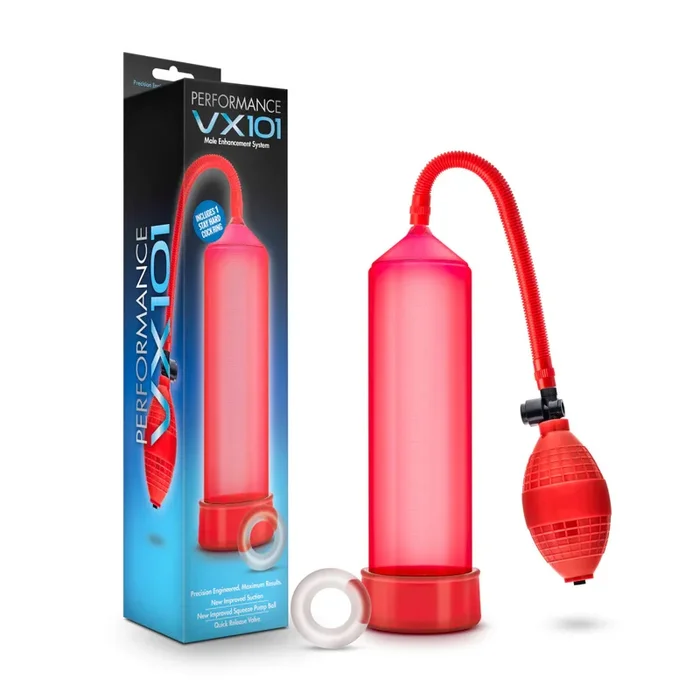 Performance VX101 Beginner’s Male Enhancement Red Penis Pump
