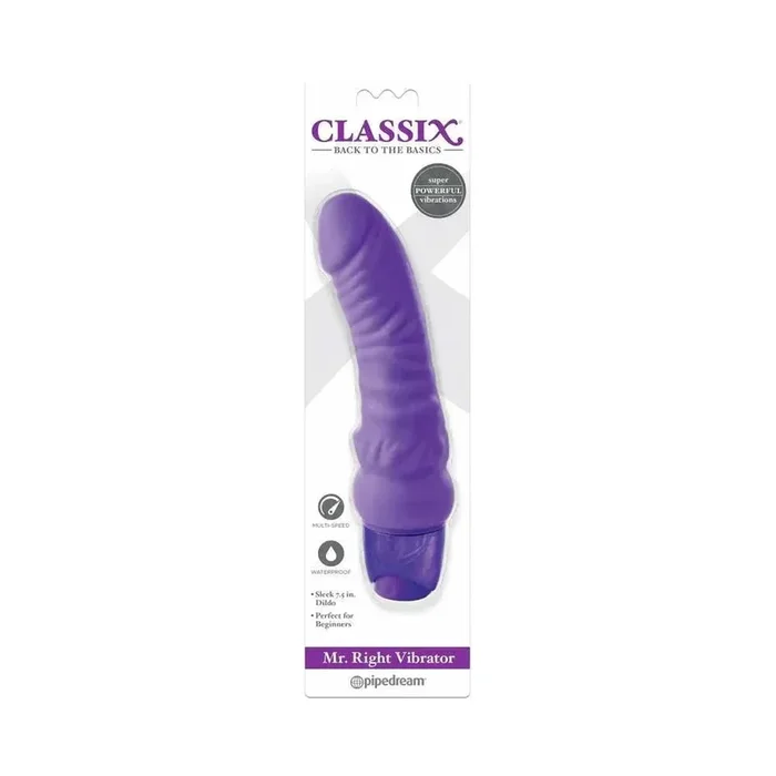 Pipedream Classix Mr. Right Vibrator Realistic 6.5 in. Tickle Dildo