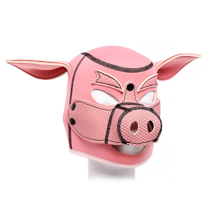 Ple’sur Neoprene Pig Mask Hood Pink Bag Packaging