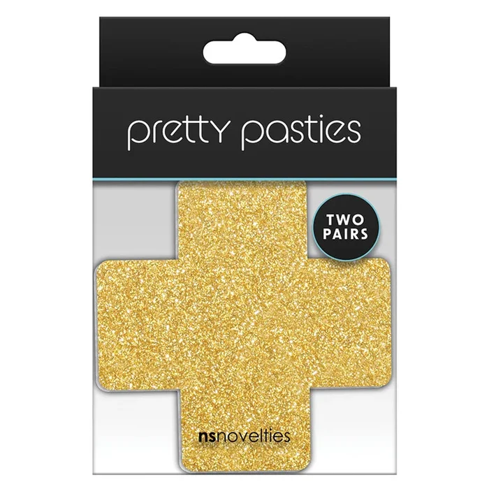Pretty Pasties Glitter Cross-Blk/Gold …