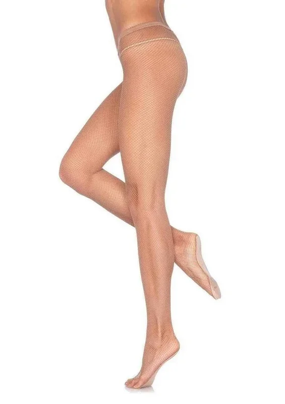 Professional Fishnet Tights with Comfortable Nylon Cotton Sole