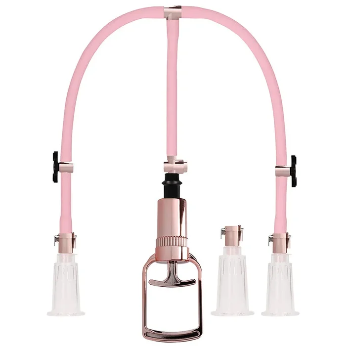 Pumped Rose Gold Clitoral & Nipple Pump Set in Large