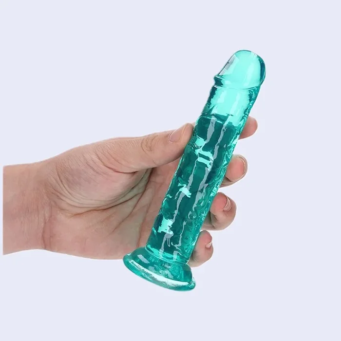 Realrock Crystal Clear Dildo 6” With Suction Cup