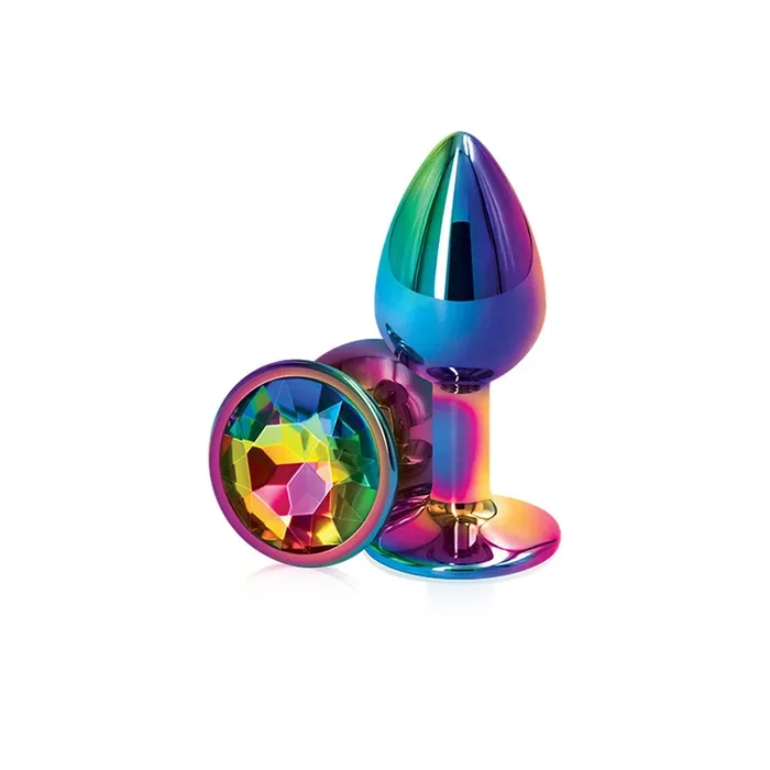 Rear Assets Anal Plug – Multicolor – Small – Rainbow