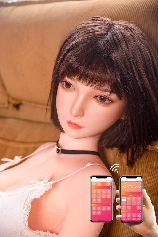 RIDMII Momo 5ft34/ 163cm Unique Design App-Controlled Silicone Head TPE Body Full-Size Short Hair Sex Doll