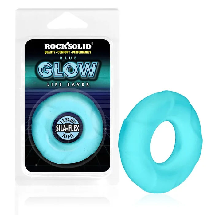 Rock Solid Sila-Flex Beam-in-the-Dark Life Saver C-Ring Blue
