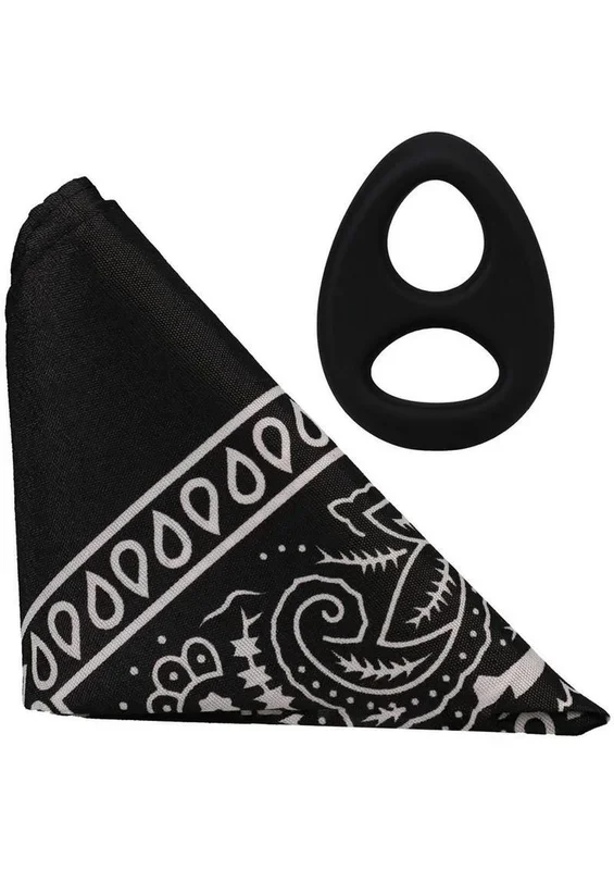 Rock Solid The Code Silicone Cock Ring with Bandana