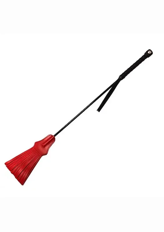 Rouge Tasselled Leather Riding Crop