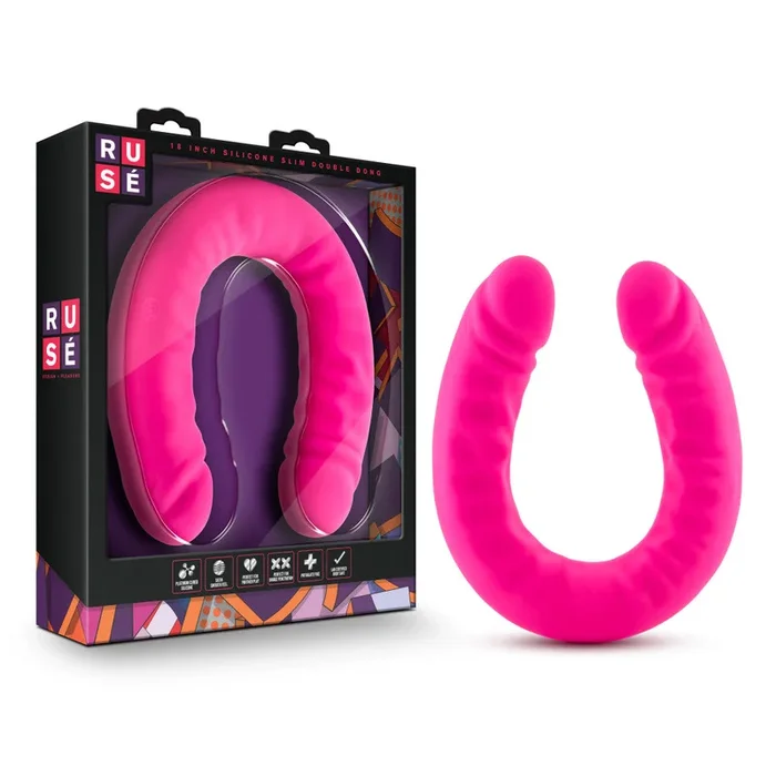 Ruse By Blush® | G-Spot Hot Pink 18-Inch Long Dildo