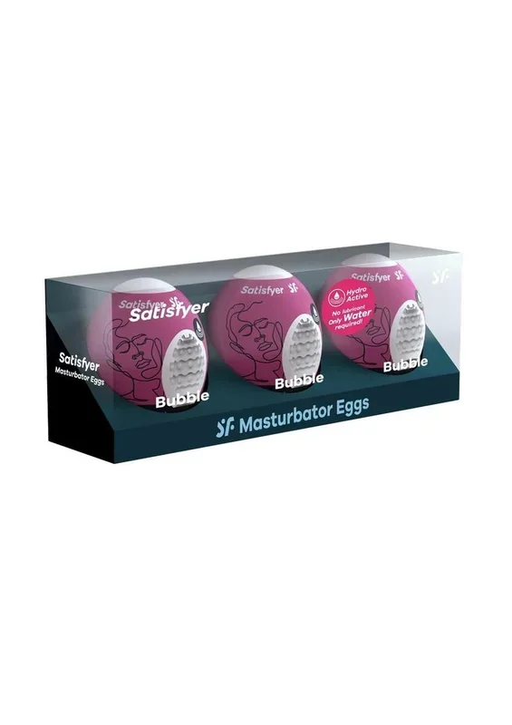 Satisfyer Masturbator Egg 3 Pack Set (Bubble