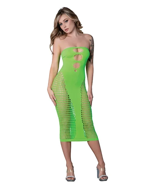 Seamless Sleeveless Gown – Neon Green O/S