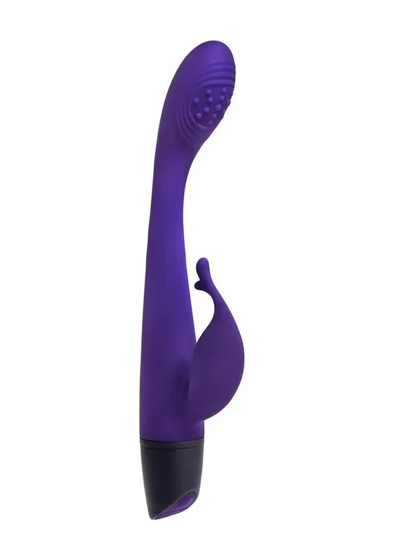 Selopa Plum Passion Rechargeable Silicone Vibrator with Clitoral Stimulator