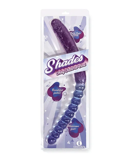 Shades Jelly TPR Gradient Double Dong – Blue/Violet