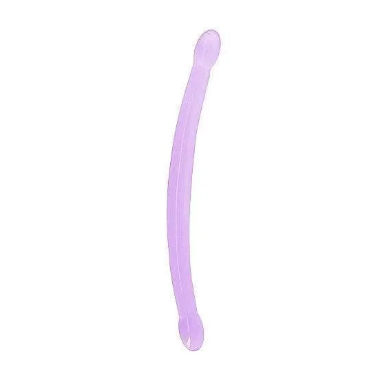 Shots RealRock Crystal Clear Non-Realistic 17 in Double Dildo Purple