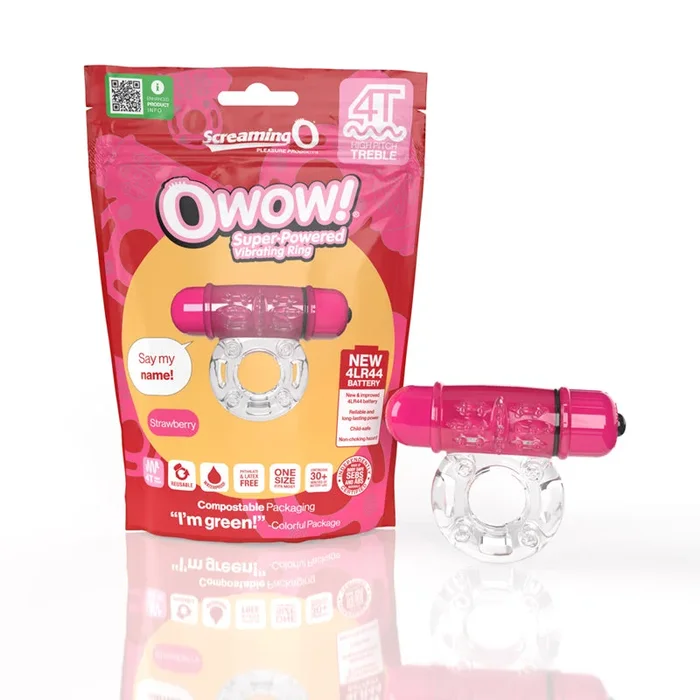 Shout Out O 4T OWow Vibrating Cockring Strawberry