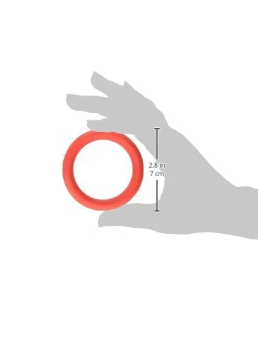 Si Wide Silicone Donut Red 2In