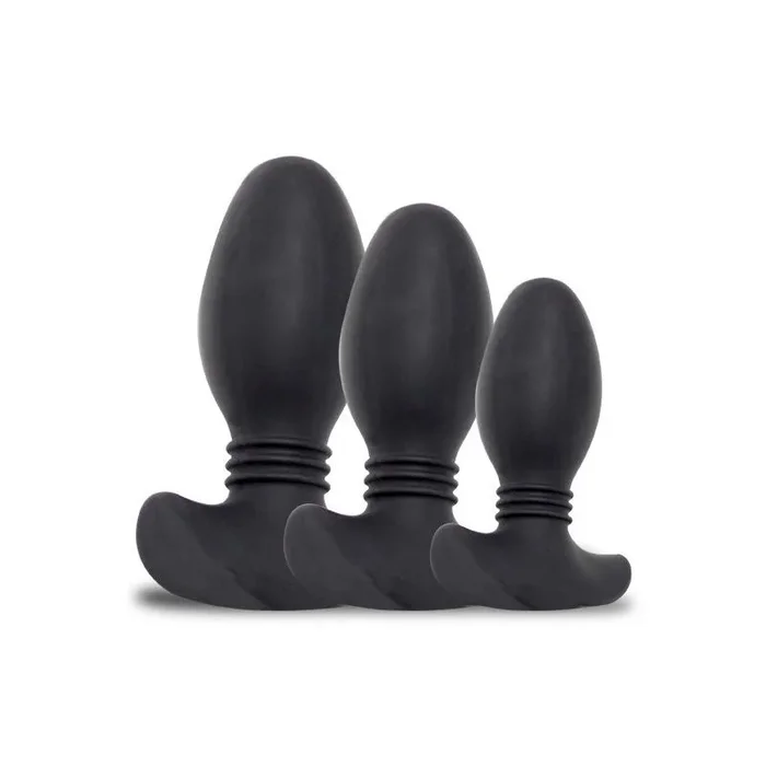 Silicone Anal Training Ribbed Butt Plug Kit