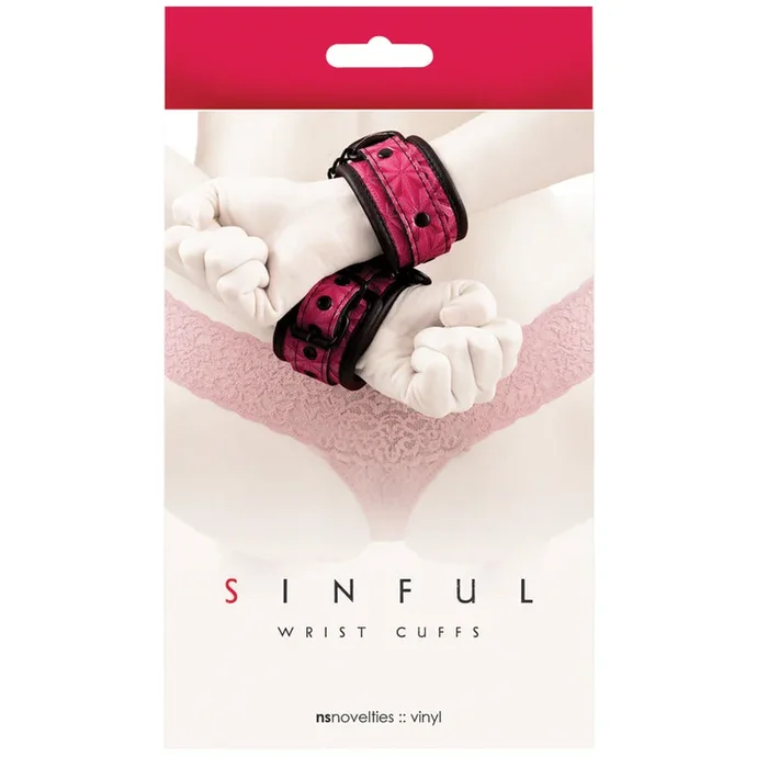 Sinful Wrist Cuffs-Pink