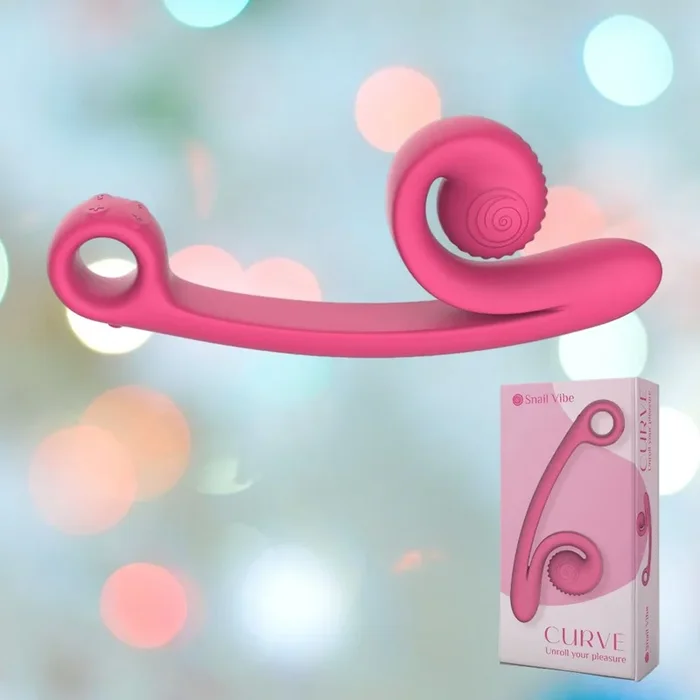 Snail Vibe Curve Dual-Motor Thrusting Vibrator (Pink)