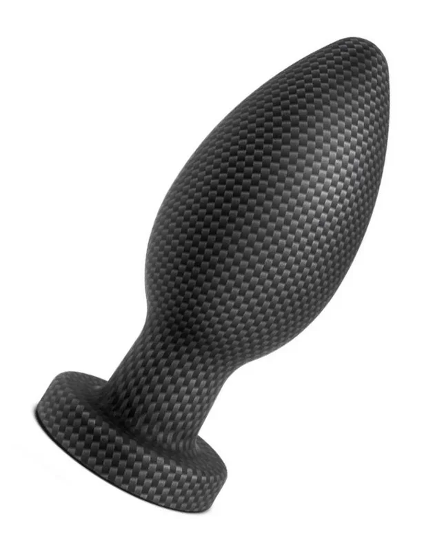 Spark Silicone Butt Plug, Carbon Fiber