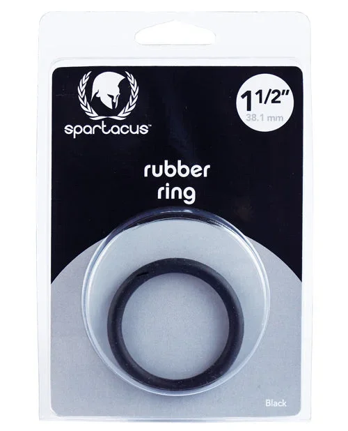 Spartacus 1.5″ Rubber Cock Ring – Black