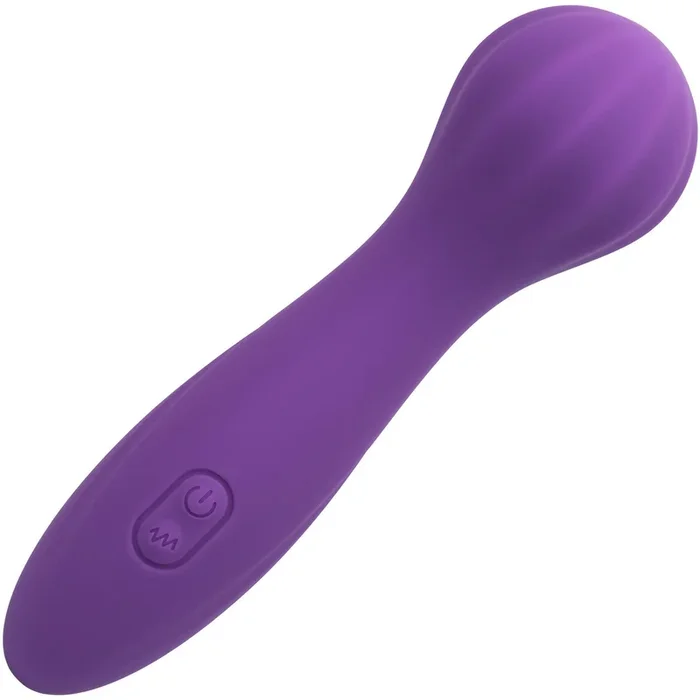 Stella Liquid Silicone “O ” Wand Rechargeable Waterproof Wand Style Vibrator By CalExotics – Purple