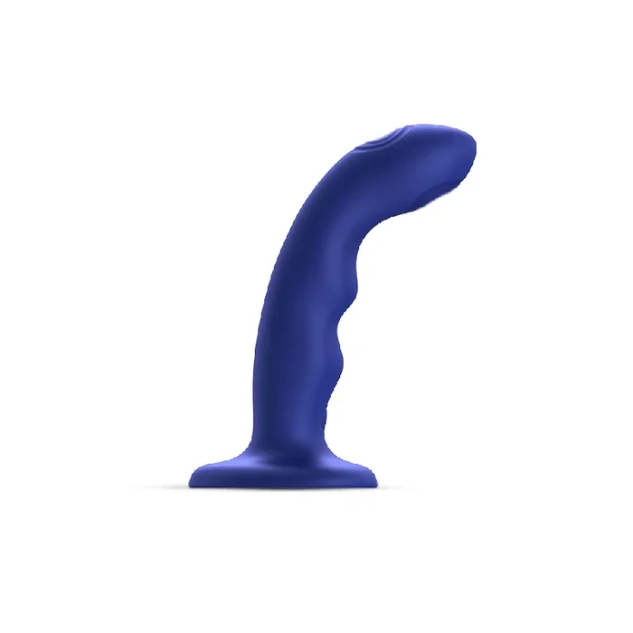 Strap on Me G-Spot Tapping Silicone Dildo – Blue