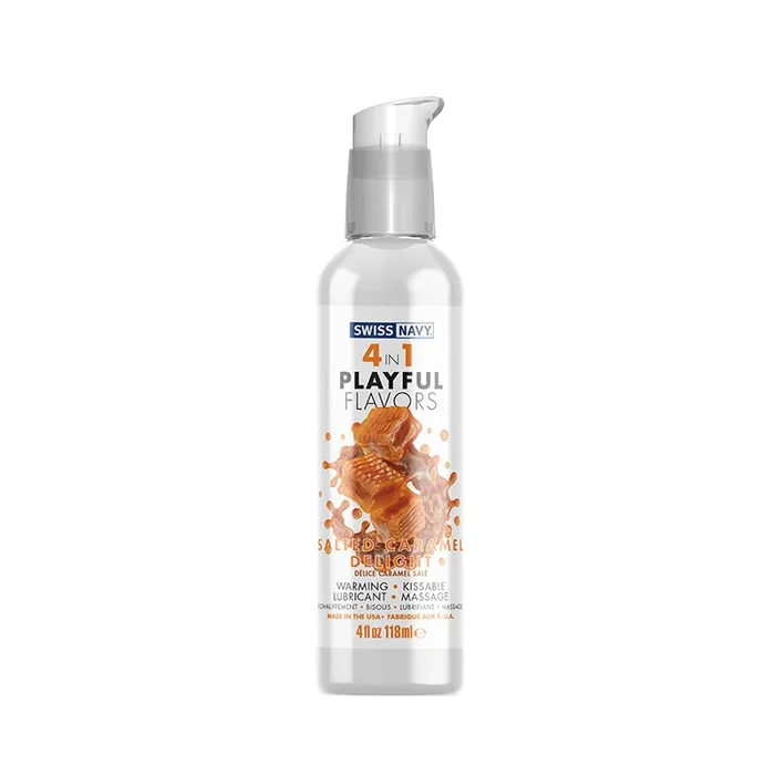 Swiss Navy 4 in 1 Playful Flavors Salt Caramel Delight 4 oz.