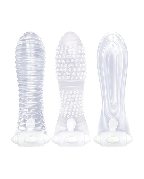 The 9’s Vibrating Sextenders Sleeves – Pack of 3