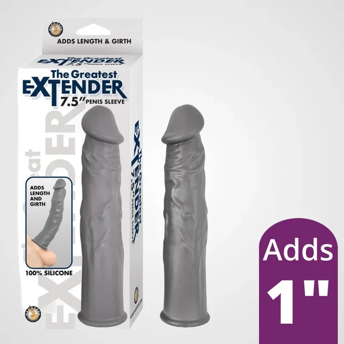 The Great Extender 7.5 ” Penis Sleeve – Grey