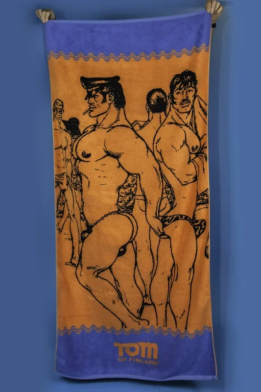 Tom of Finland Beach Towel by Peachy Kings