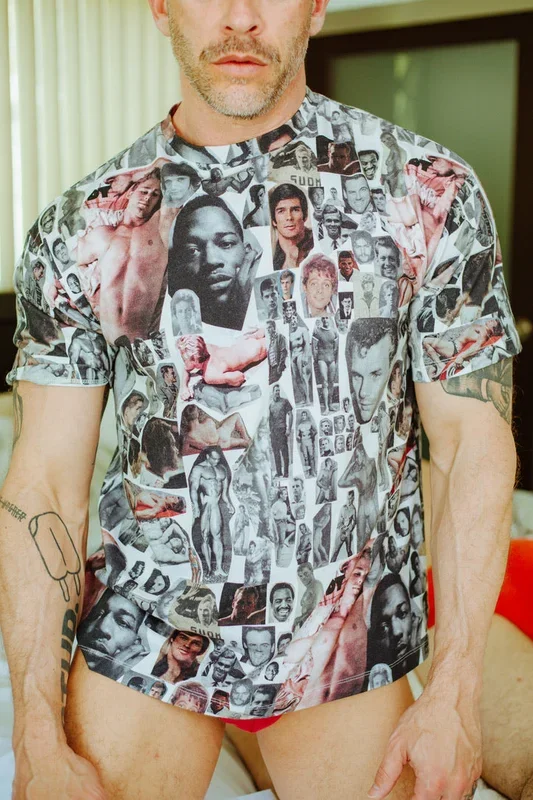 TOM OF FINLAND X HONEY CRASHING DIJON ALL OVER T-SHIRT