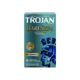 Trojan BareSkin Premium Thin 10 Count Lubricated Latex Condoms