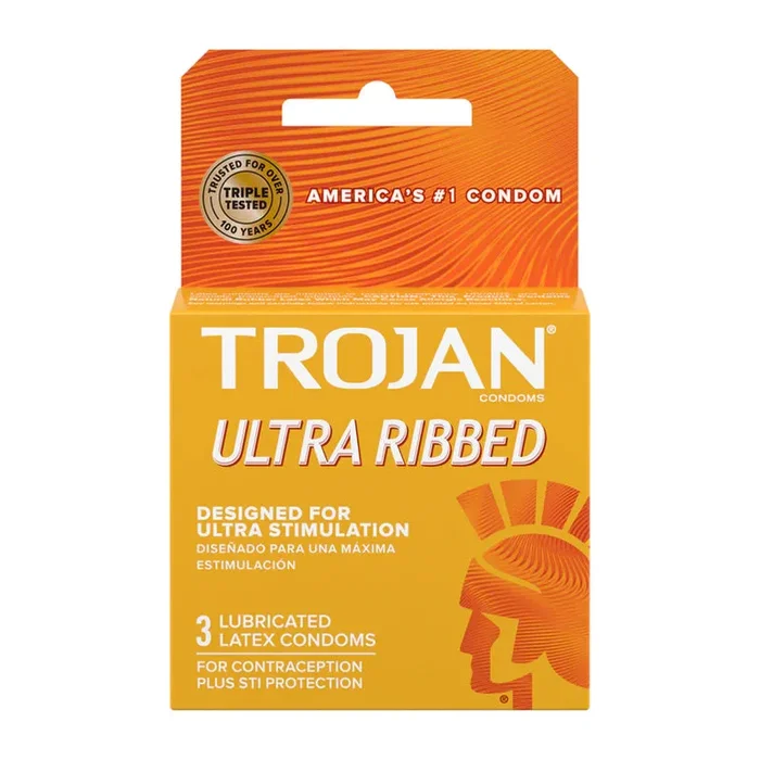 Trojan Condoms Ultra Ribbed- 3pk