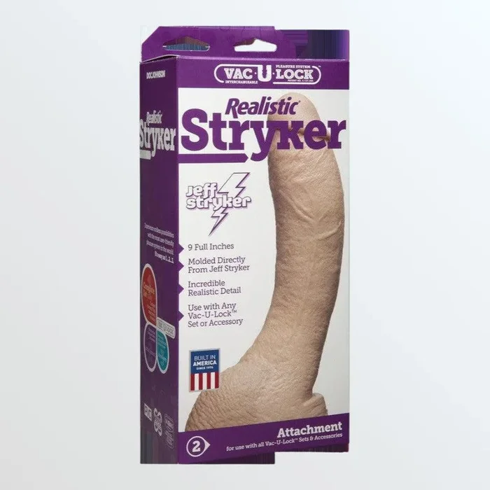 Vac-U-Lock Realistic Stryker 9.5 ” Dildo for Harnesses