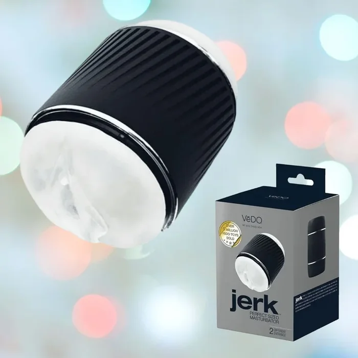 VeDO Jerk Masturbation Sleeve – Black with Clear Sleeve