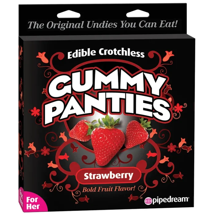 Victuals Crotchless Gummy Panties For Her-Strawberry