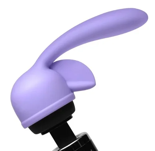 Wand Essentials Fluttering Kiss Dual Stimulation Silicone Wand Massager Attachment, Purple (Ad440)