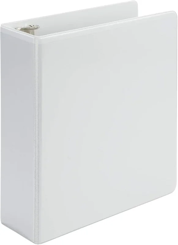 White 3 ring 2 pocket Binder 1.5inch
