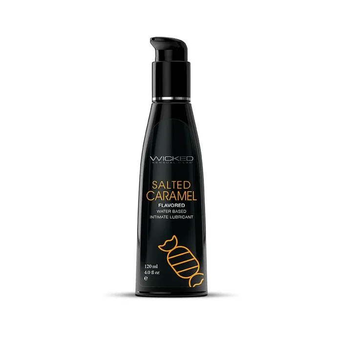 Wicked Aqua Salted Caramel Water Free-Base Lubricant 4 oz.