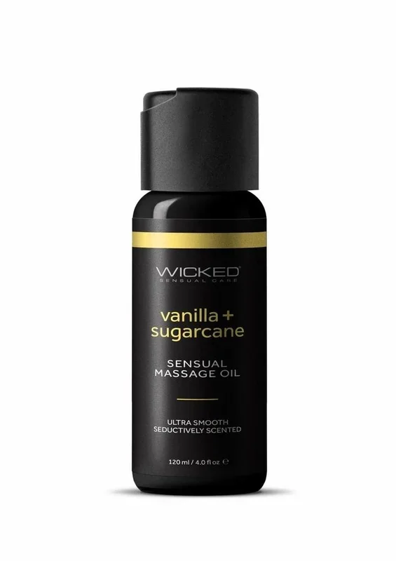 Wicked Sensual Massage Oil 4oz – Vanilla and Sugarcane