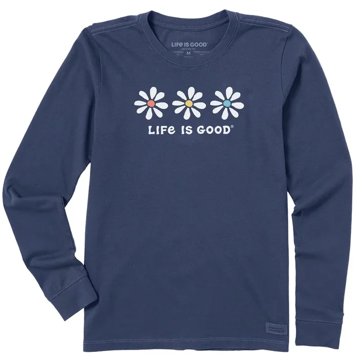 Women’s 3 Daisies Long Sleeve Crusher Tee
