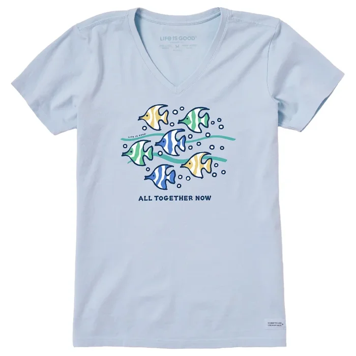 Women’s All Together Now Fish Short Sleeve Crusher Vee