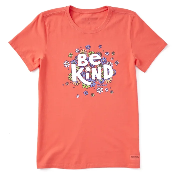 Women’s Be Kind Flower Lines Short Sleeve Tee