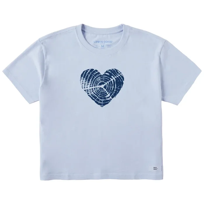 Women’s Bert’s Hickory Heart Short Sleeve Crusher Boxy Tee