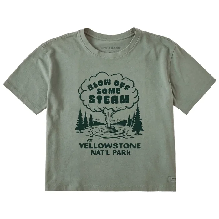 Women’s Blow Off Some Steam Yellowstone Short Sleeve Crusher Boxy Tee