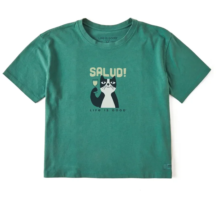 Women’s Salud Cat Short Sleeve Crusher Boxy Tee
