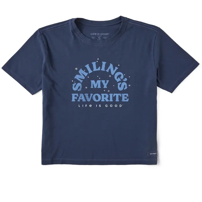Women’s Smiling’s My Favorite Short Sleeve Crusher Boxy Tee