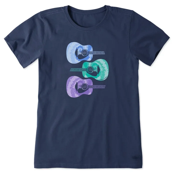 Women’s Tie Dye Guitars Short Sleeve Tee